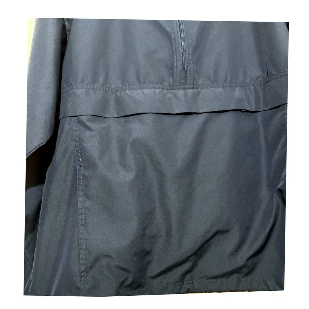 Champion Windbreaker Navy Blue Half Zip Hooded Anorak Mens Size Medium Jacket